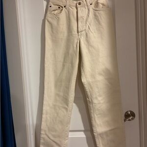 Fiorucci Cream Straight Leg Women's Jeans